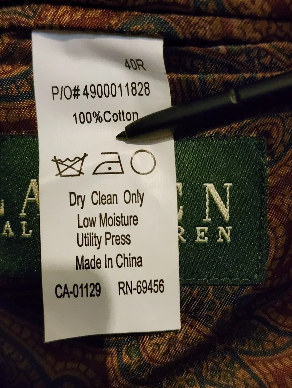 Ralph Lauren Dark Brown Corduroy Two-Button Sport Coat